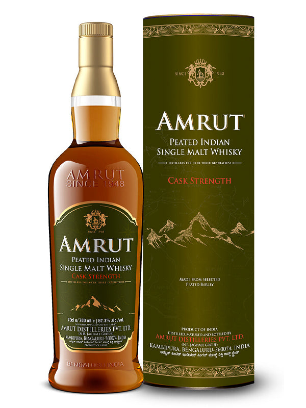 Whisky Single Malt Indien Tourbé Cask Strength 62,8% Amrut